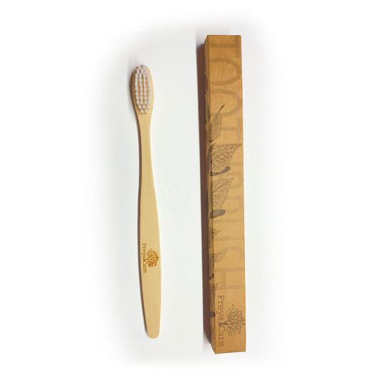 Brosse à dents en bambou souple, manche court